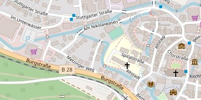 Pension auf Satellitenbild