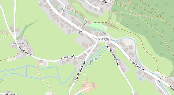 Pension auf Satellitenbild