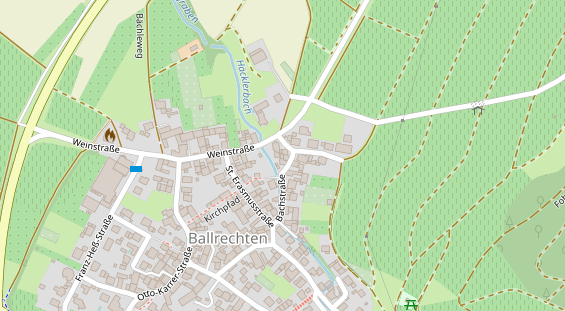 Pension auf Satellitenbild