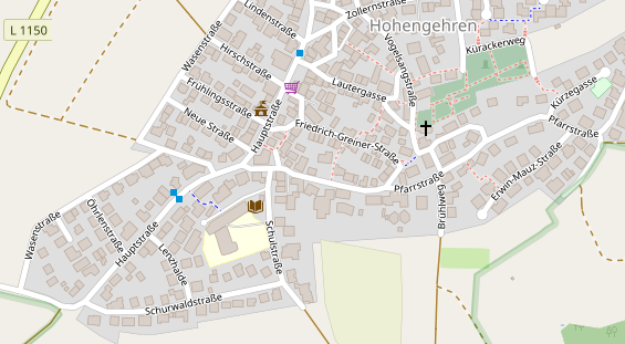 Pension auf Satellitenbild