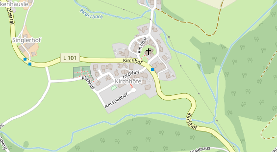 Pension auf Satellitenbild