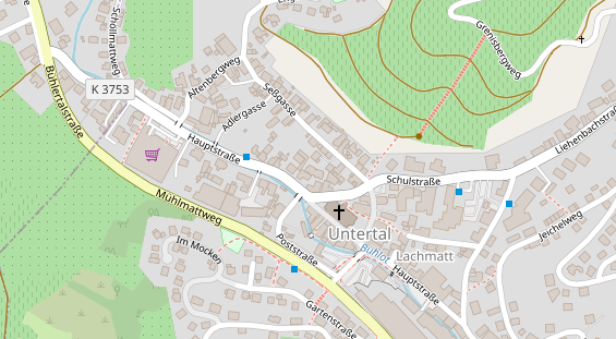 Pension auf Satellitenbild