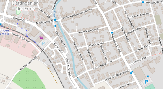 Pension auf Satellitenbild