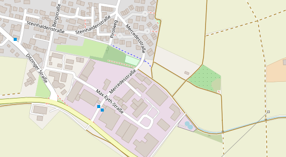 Pension auf Satellitenbild