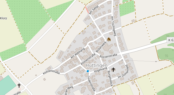 Pension auf Satellitenbild