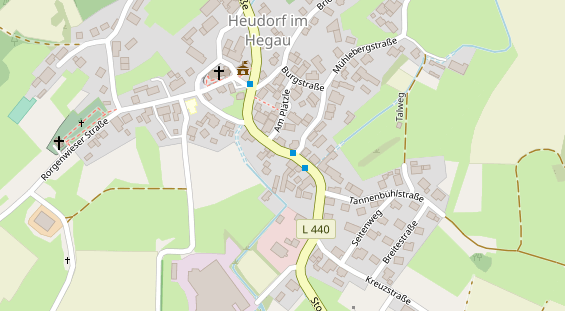 Pension auf Satellitenbild