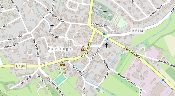 Pension auf Satellitenbild