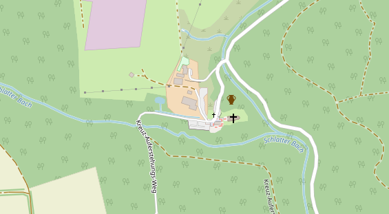 Pension auf Satellitenbild