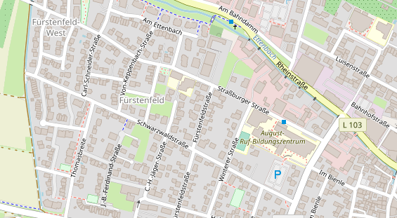 Pension auf Satellitenbild