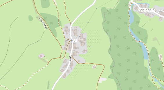 Pension auf Satellitenbild