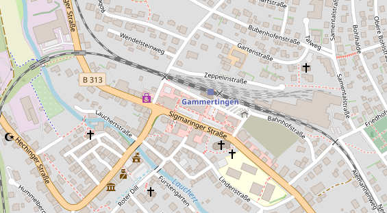 Pension auf Satellitenbild