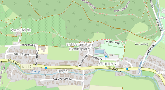 Pension auf Satellitenbild