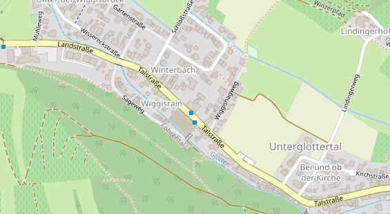 Pension auf Satellitenbild