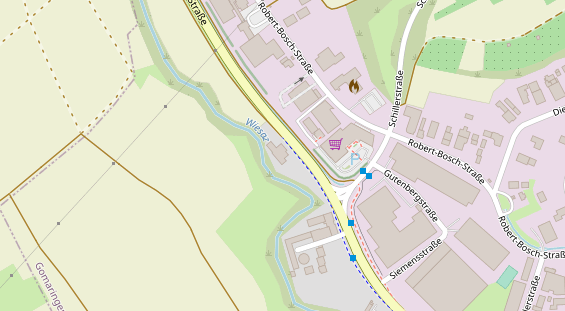 Pension auf Satellitenbild