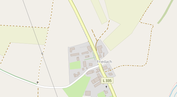 Pension auf Satellitenbild