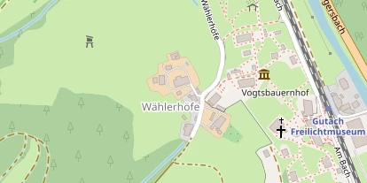 Pension auf Satellitenbild
