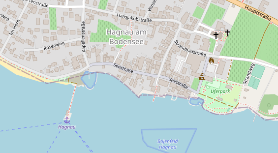 Pension auf Satellitenbild