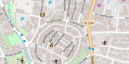 Pension auf Satellitenbild