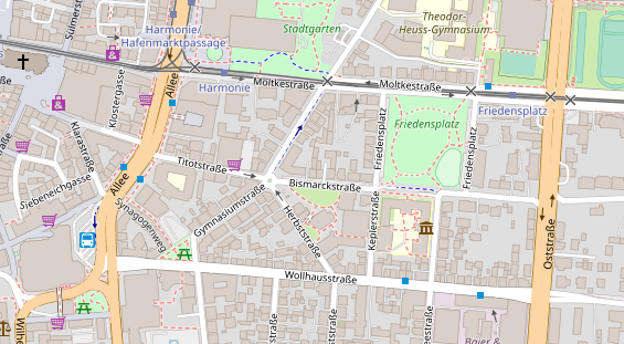 Pension auf Satellitenbild