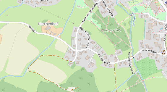 Pension auf Satellitenbild