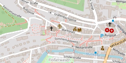Pension auf Satellitenbild