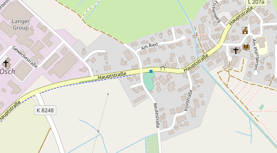 Pension auf Satellitenbild