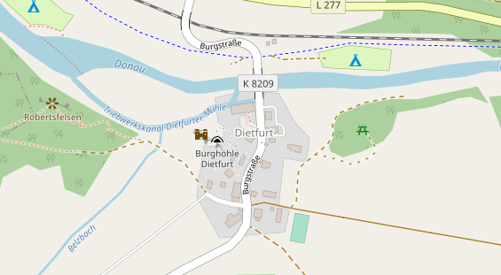 Pension auf Satellitenbild