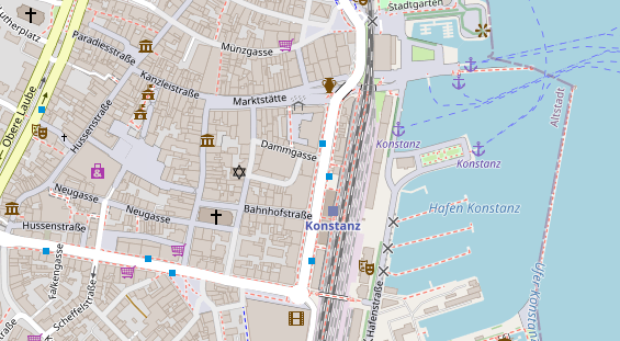 Pension auf Satellitenbild