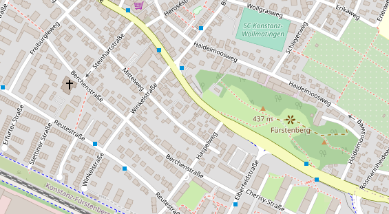 Pension auf Satellitenbild