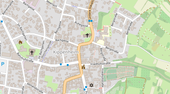 Pension auf Satellitenbild