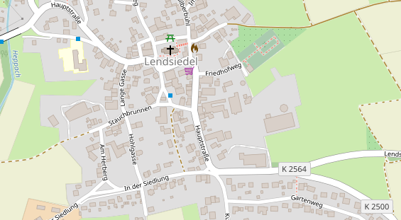 Pension auf Satellitenbild