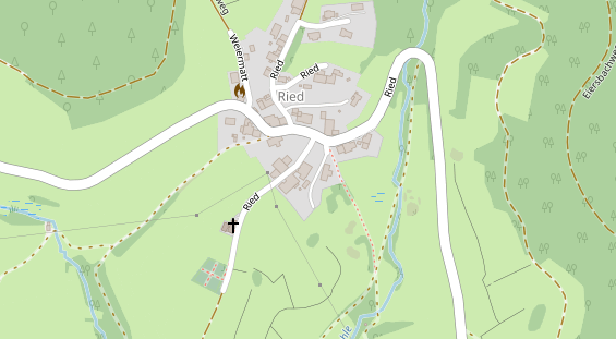 Pension auf Satellitenbild