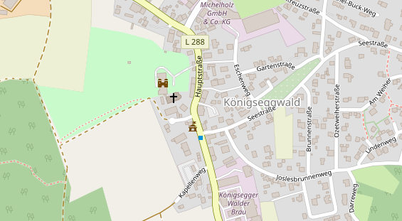 Pension auf Satellitenbild