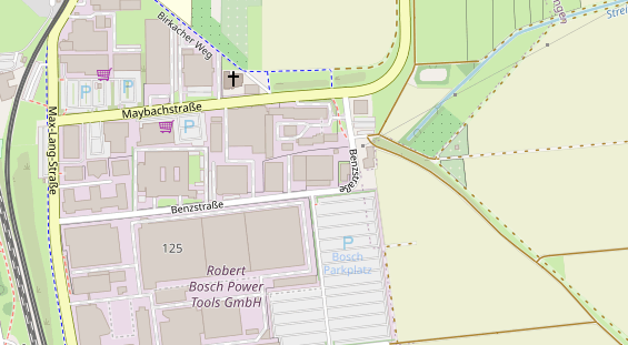 Pension auf Satellitenbild