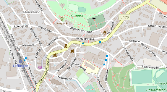 Pension auf Satellitenbild