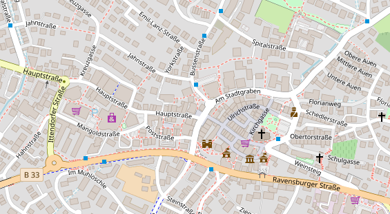 Pension auf Satellitenbild