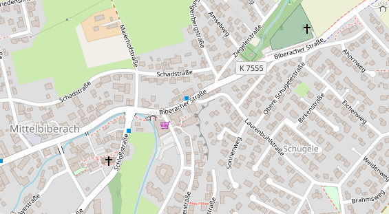 Pension auf Satellitenbild