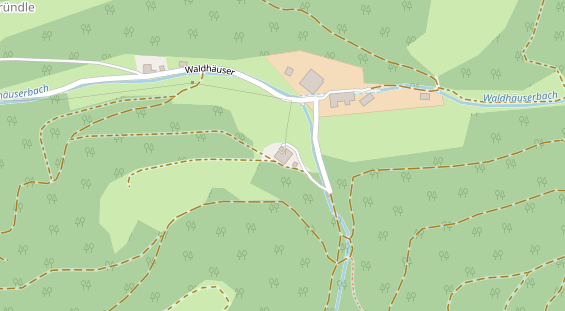 Pension auf Satellitenbild