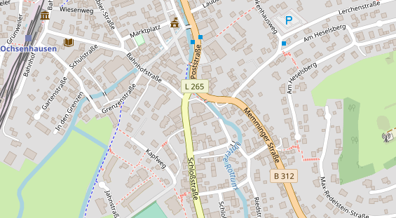 Pension auf Satellitenbild