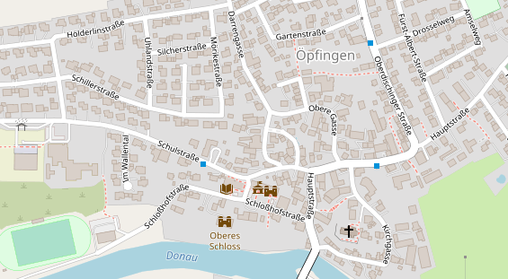 Pension auf Satellitenbild