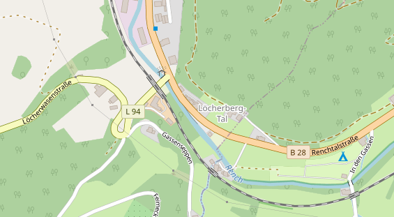 Pension auf Satellitenbild