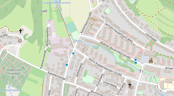 Pension auf Satellitenbild