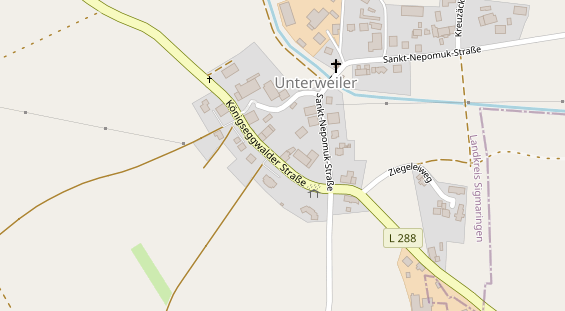 Pension auf Satellitenbild