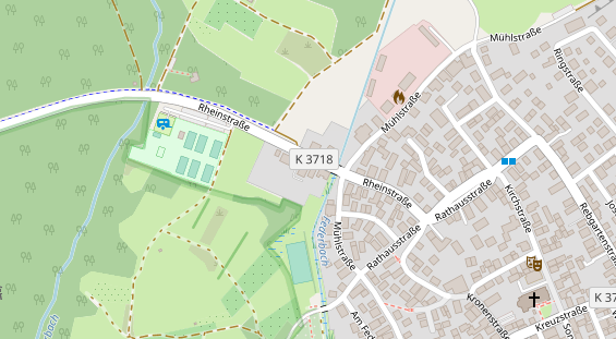 Pension auf Satellitenbild