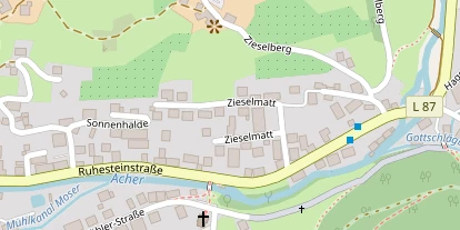 Pension auf Satellitenbild