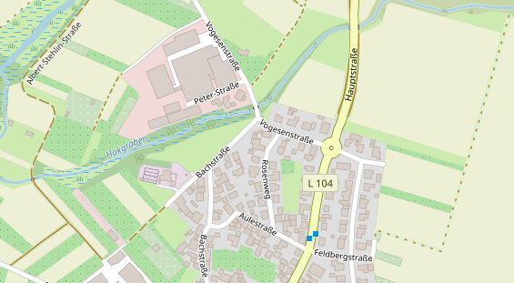 Pension auf Satellitenbild