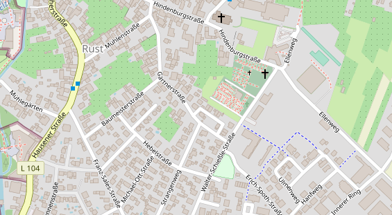 Pension auf Satellitenbild