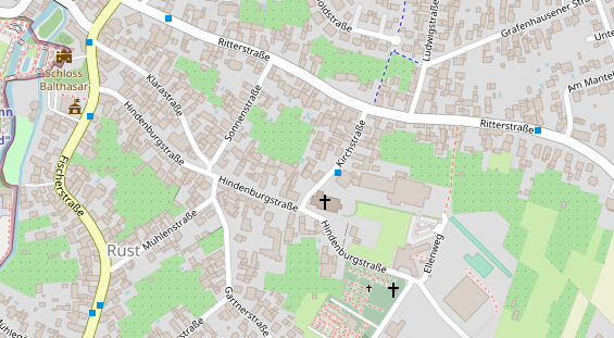 Pension auf Satellitenbild