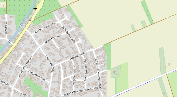 Pension auf Satellitenbild