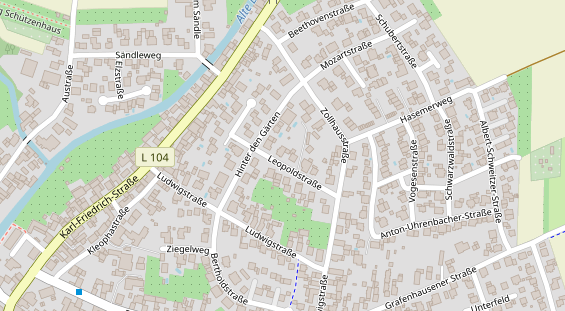 Pension auf Satellitenbild